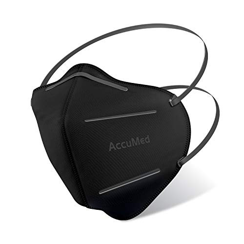 AccuMed Face Mask -Headband- Black -10 Count-