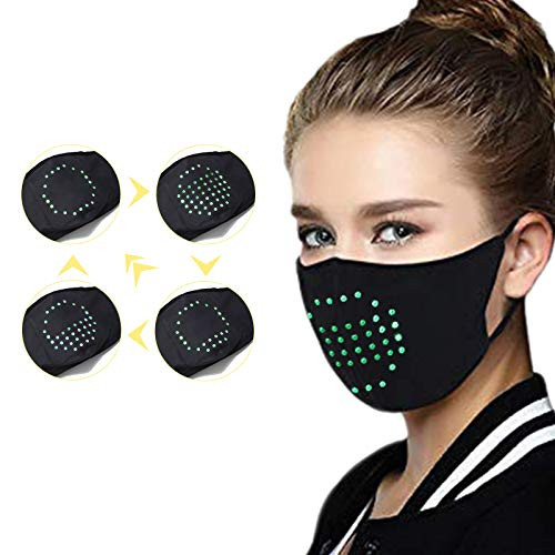 LED Voice-activated Rave Face_Mask Glowing Luminous Light Up Costumes Facemask for Men Women Face Mask Music Party Festival Light Up Flashing Masquerade FacecoverUSB Rechargeable LED Voice-activated Rave Face_Mask Glowing Luminous Light Up Costumes Facemask for Men Women Face Mask Music Party Festival Light Up Flashing Masquerade FacecoverUSB Rechargeable