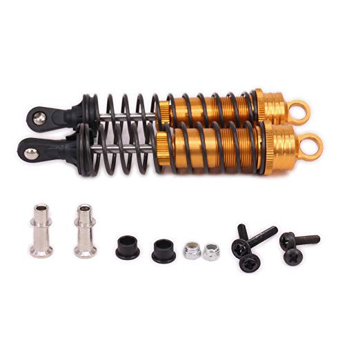 Aluminum Shock Absorber Damper 122mm Oil Filled Adjustable for 1/8 Buggy Truck HPI HSP Traxxas Losi Axial Tamiya RC Car Upgraded Hop-Up Parts-Yellow-