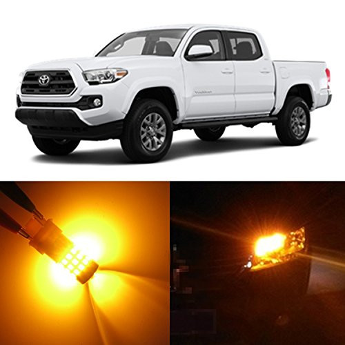 Alla Lighting 2x Super Bright Amber Yellow 7443 7442NA WY21W 7443LL 7440 LED Bulbs for Front Rear Turn Signal Blinker Light Lamps Replacement for 2016 2017 Toyota Tacoma