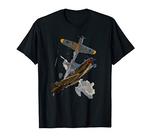 Air to air combat WW2 Warbirds Fighter Aircraft T-Shirt Air to air combat WW2 Warbirds Fighter Aircraft T-Shirt