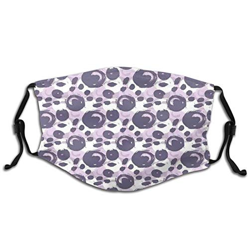 Comfortable Windproof maskBrush Stroke Effect Dots And Circles As Overlapped Pastel Shade Figures Modern ArtPrinted Facial decorations for children