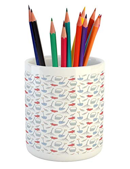 Ambesonne Gardening Pencil Pen Holder Tools Gloves Shovel Rubber Boots Agriculture Countryside Ceramic Pencil Holder for Desk Office Accessory 3.6 inch X 3.2 inch Pale Purpleblue and Pale Ruby Ambesonne Gardening Pencil Pen Holder Tools Gloves Shovel Rubber Boots Agriculture Countryside Ceramic Pencil Holder for Desk Office Accessory 3.6 inch X 3.2 inch Pale Purpleblue and Pale Ruby