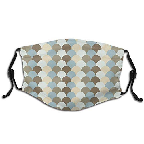 Comfortable Windproof maskAbstract Rounded Circles Pattern In Pale Tones Modern And Ornamental Art DesignPrinted Facial decorations for children