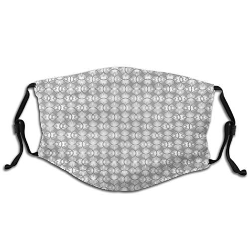 Comfortable Windproof maskRepeating Geometric Pattern Twisted Circle Stripes Contemporary Art DesignPrinted Facial decorations for children