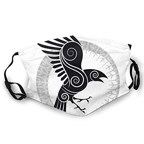 Fashion Comfortable Windproof mask?Artistic Bird Figure Abstract Celtic Style Inside Runic Circle Design?Printed Facial decorations for all adult