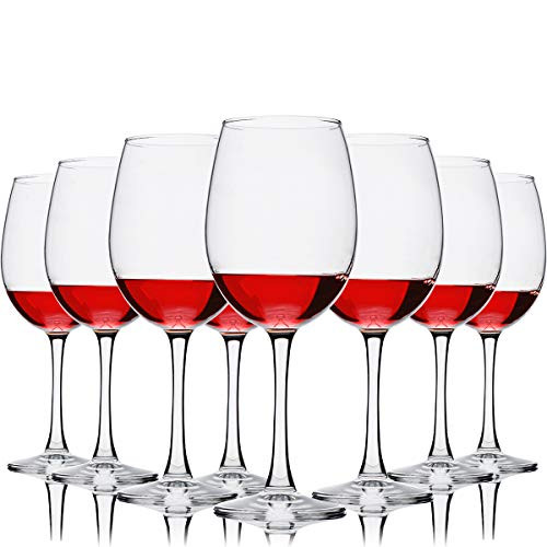 Wine Glasses Set of 8 Classic Wine Glasses for Red White Wine Clear Stemware 12 Ounce