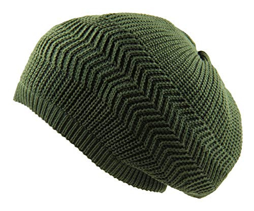 RW Unisex Cotton Classic Rasta Beanie Tam -Olive Green-