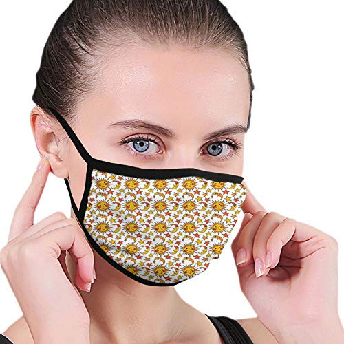 Comfortable Activated carbon maskSun Nursery Themed Repetitive Pattern with Sun Moon and StarsEarth Yellow Orange Burnt Sienna WhiteFunny Facial decorations for adult Comfortable Activated carbon maskSun Nursery Themed Repetitive Pattern with Sun Moon and StarsEarth Yellow Orange Burnt Sienna WhiteFunny Facial decorations for adult