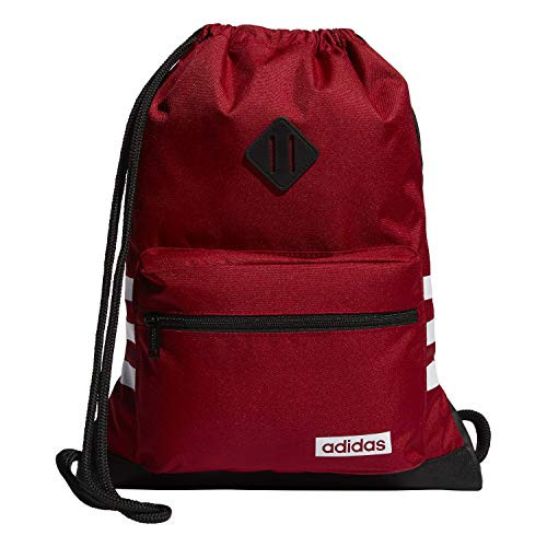 adidas Unisex Classic 3S Sackpack Active Maroon/Black/White ONE SIZE