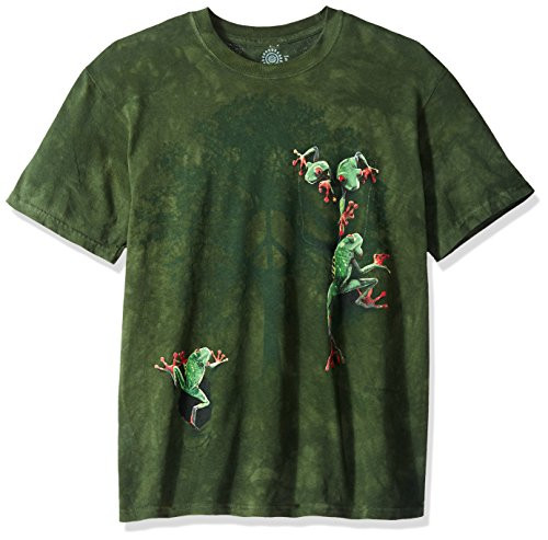 The Mountain unisex adult Peace Tree Frog Shirt Dark Green Large US The Mountain unisex adult Peace Tree Frog Shirt Dark Green Large US