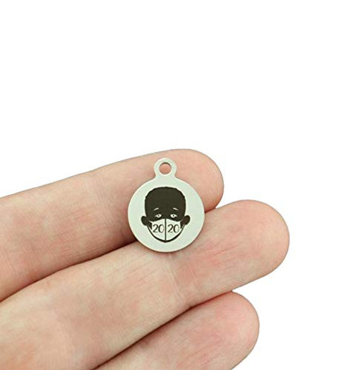 2020 Stainless Steel Charms - Mask Boy - Smaller Size - Exclusive Line - Quantity Options - BFS5713 Choose Quantity Bulk 20 Charms 2020 Stainless Steel Charms - Mask Boy - Smaller Size - Exclusive Line - Quantity Options - BFS5713 Choose Quantity Bulk 20 Charms