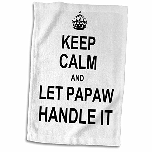 3D Rose Keep Calm and Let Papaw Handle It-Fun Funny Grandpa Grandfather Gift Hand Towel 15 inch x 22 inch 3D Rose Keep Calm and Let Papaw Handle It-Fun Funny Grandpa Grandfather Gift Hand Towel 15 inch x 22 inch