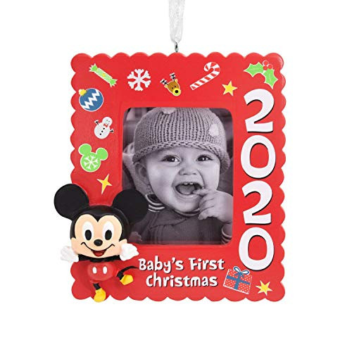 Hallmark Disney Mickey Mouse Babys First Christmas 2020 Photo Frame Christmas Ornament