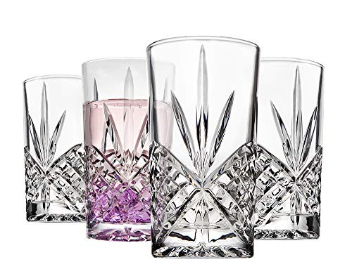 Godinger Tall Highball Glasses Shatterproof and Reusable Acrylic - Dublin Collection Set of 4