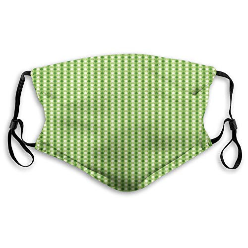 Comfortable Windproof mask?Retro Style Little Circles with Stripes on Dotted Background?Printed Facial decorations for adult