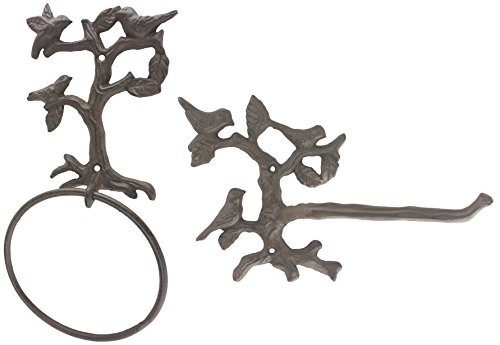 LuLu Decor Cast Iron Key Holder Tissue  and  Towel Holder -Nature Set-
