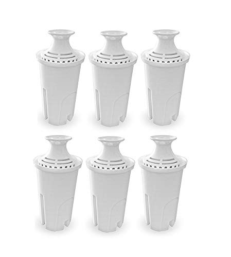 GoldTone Brand Charcoal Water Filters fits Brita and Mavea Water Pitchers. Replaces Your Brita Charcoal Water Filter and Replacement Brita Water Filter -6-