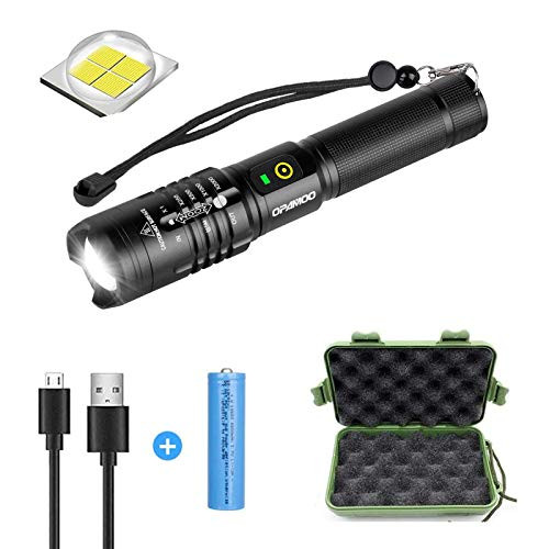 Flashlights Rechargeable Flashlight With 18650 Batteries Tactical Flashlight 5 Modes Led Zoomable Flashlight Waterproof for Camping Hiking Outdoor Biking Emergency Flashlights Rechargeable Flashlight With 18650 Batteries Tactical Flashlight 5 Modes Led Zoomable Flashlight Waterproof for Camping Hiking Outdoor Biking Emergency