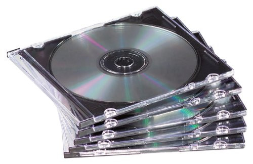 50-pack Slim Jewel Cases- Black Holds One CD/DVD And Booklet -Discontinued by Manufacturer-