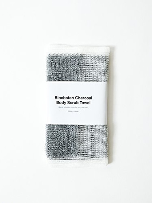 Morihata Binchotan Activated Charcoal Body Scrub Towel Morihata Binchotan Activated Charcoal Body Scrub Towel