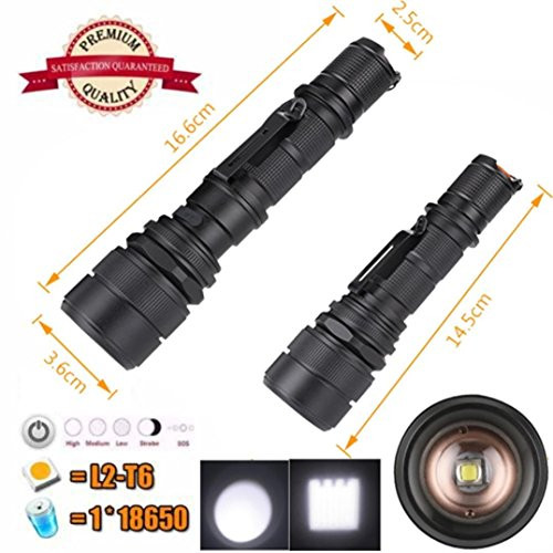 BESTSUN USB Rechargeable LED Tactical Flashlight 2000 Lumen CREE XML2 T6 LED Flashlight Rechargeable Torch 5 Mode with 18650 Battery and Charger Zoomable Waterproof for Emergency Camping BESTSUN USB Rechargeable LED Tactical Flashlight 2000 Lumen CREE XML2 T6 LED Flashlight Rechargeable Torch 5 Mode with 18650 Battery and Charger Zoomable Waterproof for Emergency Camping