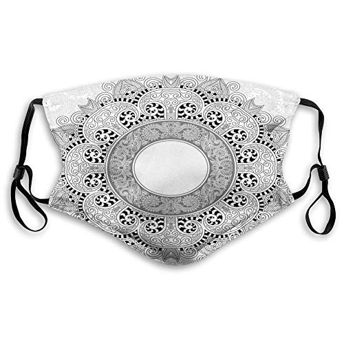 Comfortable Windproof mask?Traditional Ethnic Asian Design with Ornamental Circle?Printed Facial decorations for adult Comfortable Windproof mask?Traditional Ethnic Asian Design with Ornamental Circle?Printed Facial decorations for adult