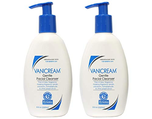 Vanicream Gentle Facial Cleanser for Sensitive Skin 8 fl oz pack of 2