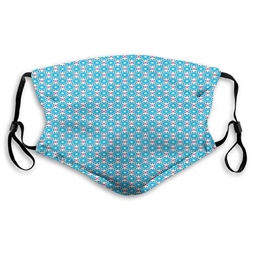 Comfortable Fashion MaskRepeating Circle Pattern Composed of Graphic Geometric Printed Facial Decorations For Unisex Adult