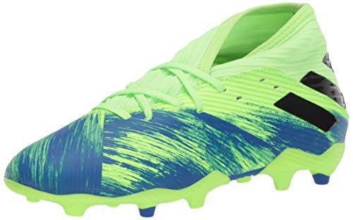 adidas Mens Nemeziz 19.3 Firm Ground Soccer Shoe Signal Green/Black/Team Royal Blue 11K