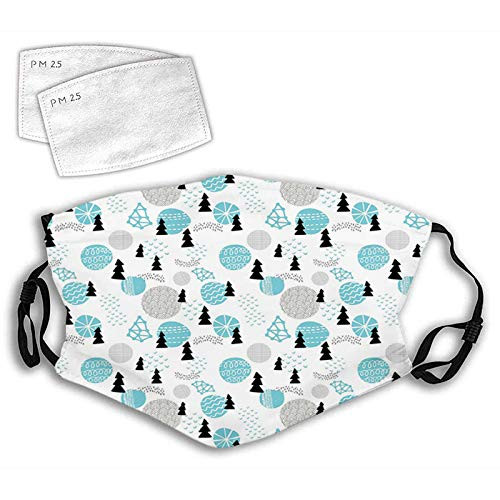 Abstract Tree Pattern with Ornamental Circles Traditional Scandinavian Reusable Face Mask Balaclava Washable Outdoor Nose Mouth Cover for Men and Women Abstract Tree Pattern with Ornamental Circles Traditional Scandinavian Reusable Face Mask Balaclava Washable Outdoor Nose Mouth Cover for Men and Women