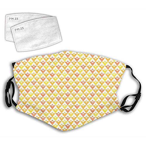 Grunge Composition of Triangles in Warm Colors Acrylic Design Geometric Reusable Face Mask Balaclava Washable Outdoor Nose Mouth Cover for Men and Women.S Grunge Composition of Triangles in Warm Colors Acrylic Design Geometric Reusable Face Mask Balaclava Washable Outdoor Nose Mouth Cover for Men and Women.S
