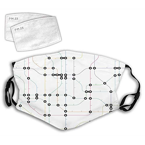 Personality mask Windproof Breathable Mouth Cover Colorful Thin Lines Metro Scheme Transportation Network Diagram Outline Urban City LifeAdjustable Face Masks Sport Reusable Miracle mask Personality mask Windproof Breathable Mouth Cover Colorful Thin Lines Metro Scheme Transportation Network Diagram Outline Urban City LifeAdjustable Face Masks Sport Reusable Miracle mask