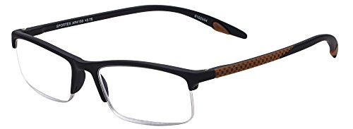 Select-A-Vision mens Sportex Ar4150 Brown Reading Glasses 29 mm