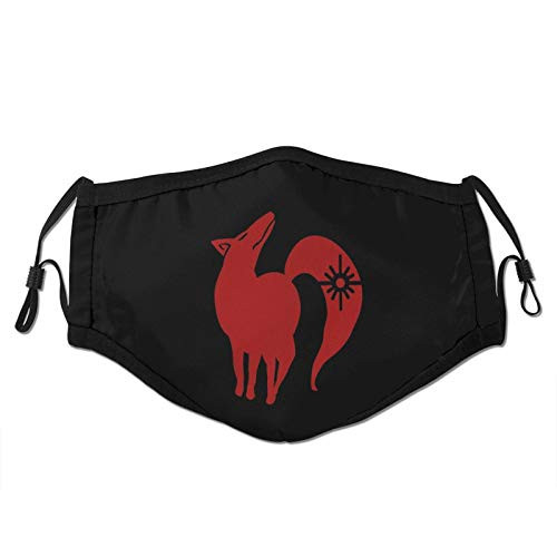 Foxs Sin of Greed Face Mask Men Womens Reusable Cloth Washable Wind Mask Black