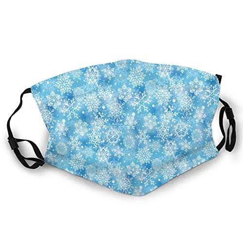 Personality Mask Windproof Breathable Mouth CoverPattern Of Winter Motifs Cold Weather Illustration With Abstract Circles Adjustable Face Masks Sport Reusable Miracle mask