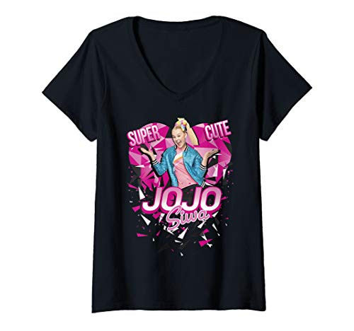 Womens Nickelodeon JoJo Siwa Triangle Cute V-Neck T-Shirt