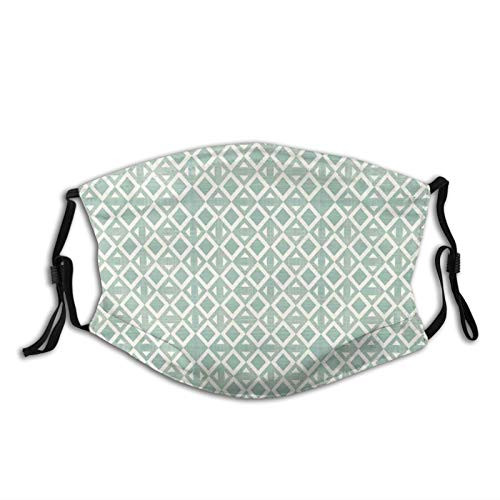 Comfortable Windproof mask?Triangles And Rhombuses Retro Style Arrangement Geometric Composition?Printed Facial decorations for adult