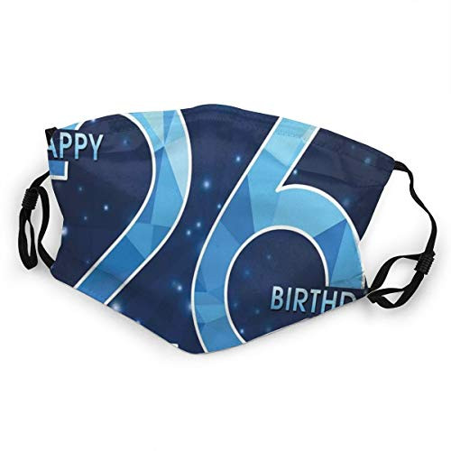 Activated Carbon Funny maskDigital Geometric Polygon Fractal Style Wishes Age DisplayPrinted Facial decorations for kids child