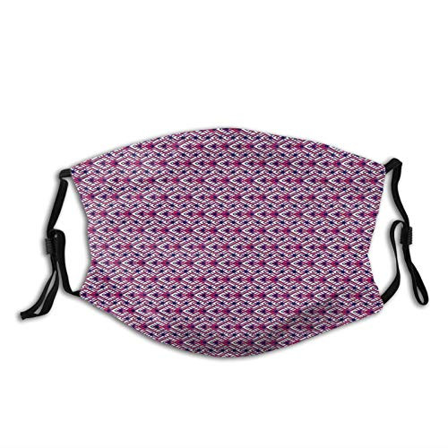 Comfortable Windproof mask?Triangles Rhombuses And Lines Abstract Geometric Illustration?Printed Facial decorations for adult