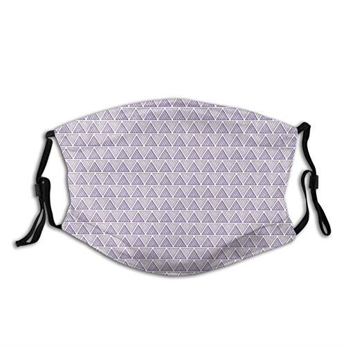 ETHAICO Continuous Abstract Pattern of Sweet Pastel Tone Diagonal Stripped Triangles?Dustproof Windproof Face MaskReusableWashable ClothFace CoverCover for Dust Men Women