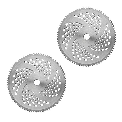 SORANGEUN 10inch 2Pack 80T Brush Cutter Trimmer Weed Eater Blade Carbide Tip Grass Trimmer Head Weed Eater Blade
