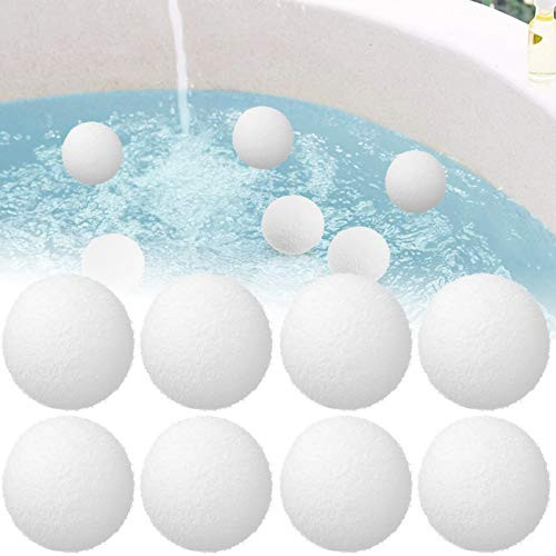 WZHHYY 8 Pack Scum Eliminating Ball Reusable Scum Sponge Balls Swimming Pool Filter Sponge Ball Washable Oil Absorbing Scum Balls for Pool Swimming Bathtubs Spas Cleaning