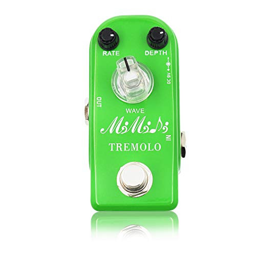Tremolo Pedal MIMIDI Mini Guitar Pedal with Three Modes Analog Classic Tremolo Guitar Effects Pedal True Bypass -M17 Tremolo Green-