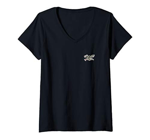 Womens US Navy SWCC BASIC Pin SWCC Combatant Craft V-Neck T-Shirt