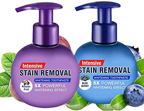 2PCS Intensive Stain Removal Whitening Toothpaste Baking Soda Fight Bleeding Gums Power Cleaning Fluoride-Free Natural Press Toothpaste 2PCS Intensive Stain Removal Whitening Toothpaste Baking Soda Fight Bleeding Gums Power Cleaning Fluoride-Free Natural Press Toothpaste