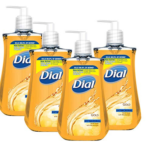Dial Professional Original Gold Antimicrobial Liquid Hand Soap 7.5 Ounce -Pack of 4-