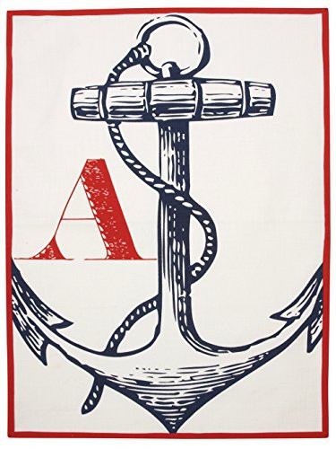 THOMAS PAUL inchA inch Anchor Tea Towel Ink Blue