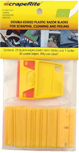 Scraperite Yellow Plastic Razor Blades 25/Pack