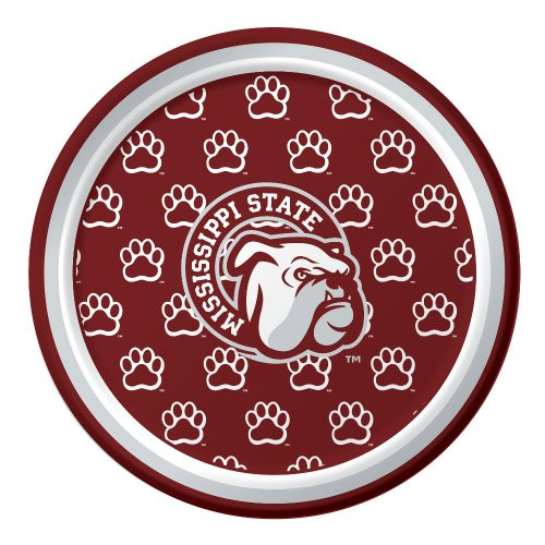 Creative Converting Mississippi State Bulldogs Dessert Paper Plates, 8-Count